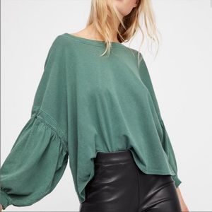 We the Free by Free People Green Sugar Rush Oversized Tee